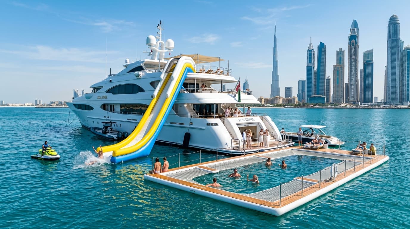 Slider + Sea Pool (Combo Package) - Luxury Yacht Charter Dubai