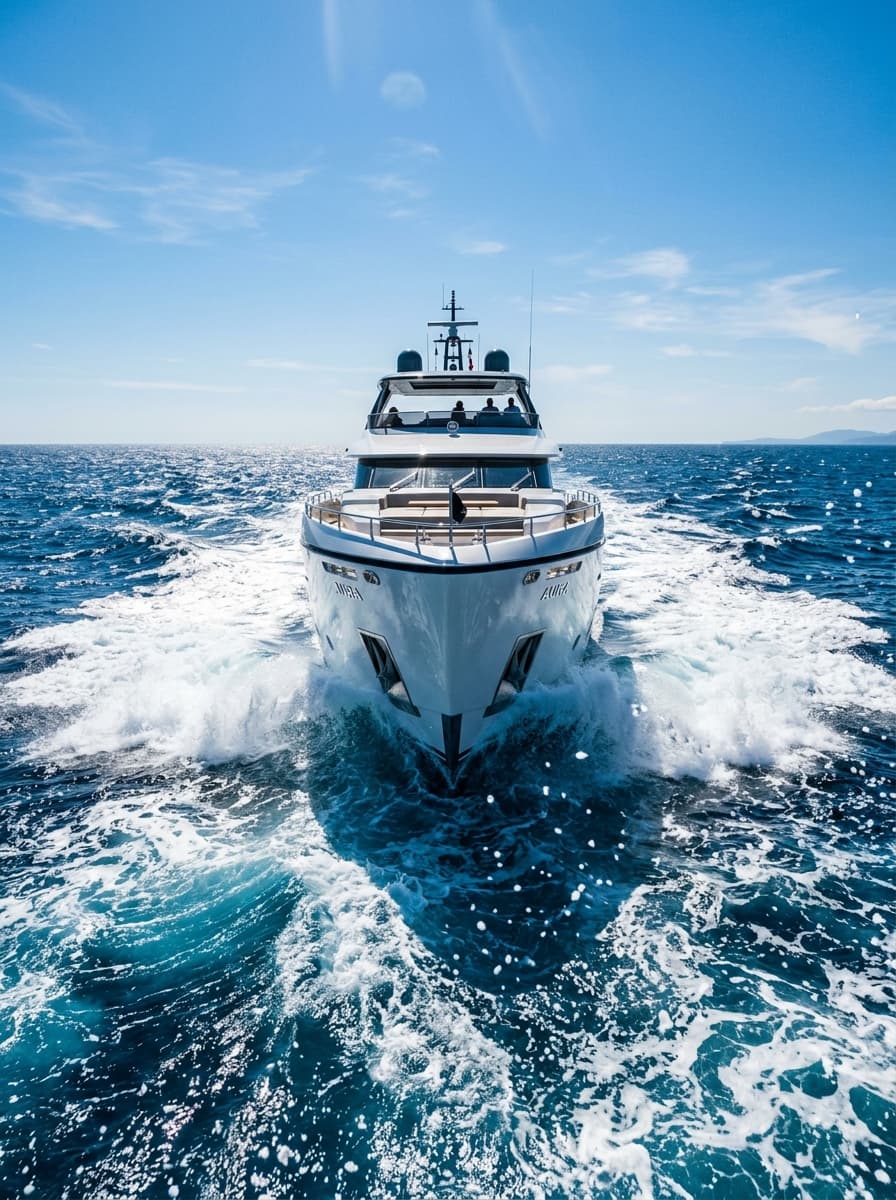 Luxury yacht experiences in Dubai featuring yacht cruises, premium yacht charters, and relaxing views of the Dubai coastline.
